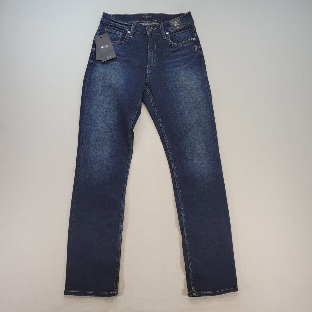 Silver Jeans Co. Avery Straight Leg Women 30 Indigo Eco Friendly High Rise Curvy